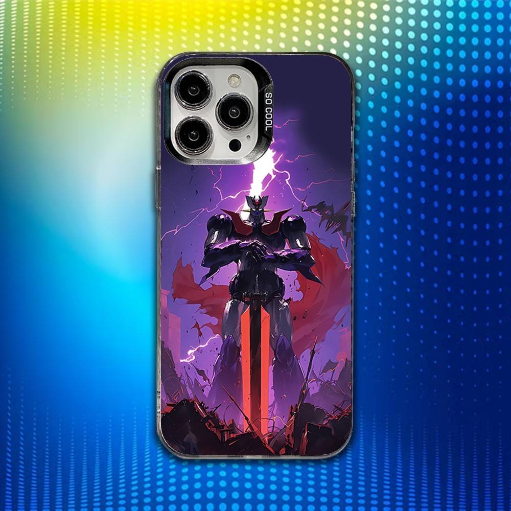 M-Mazinger Z Robot Phone Case For iPhone 17,16,15,14,13,12,X,8,Pro,Max,Plus,E,SE4,Air,Mini IMD Matte Black