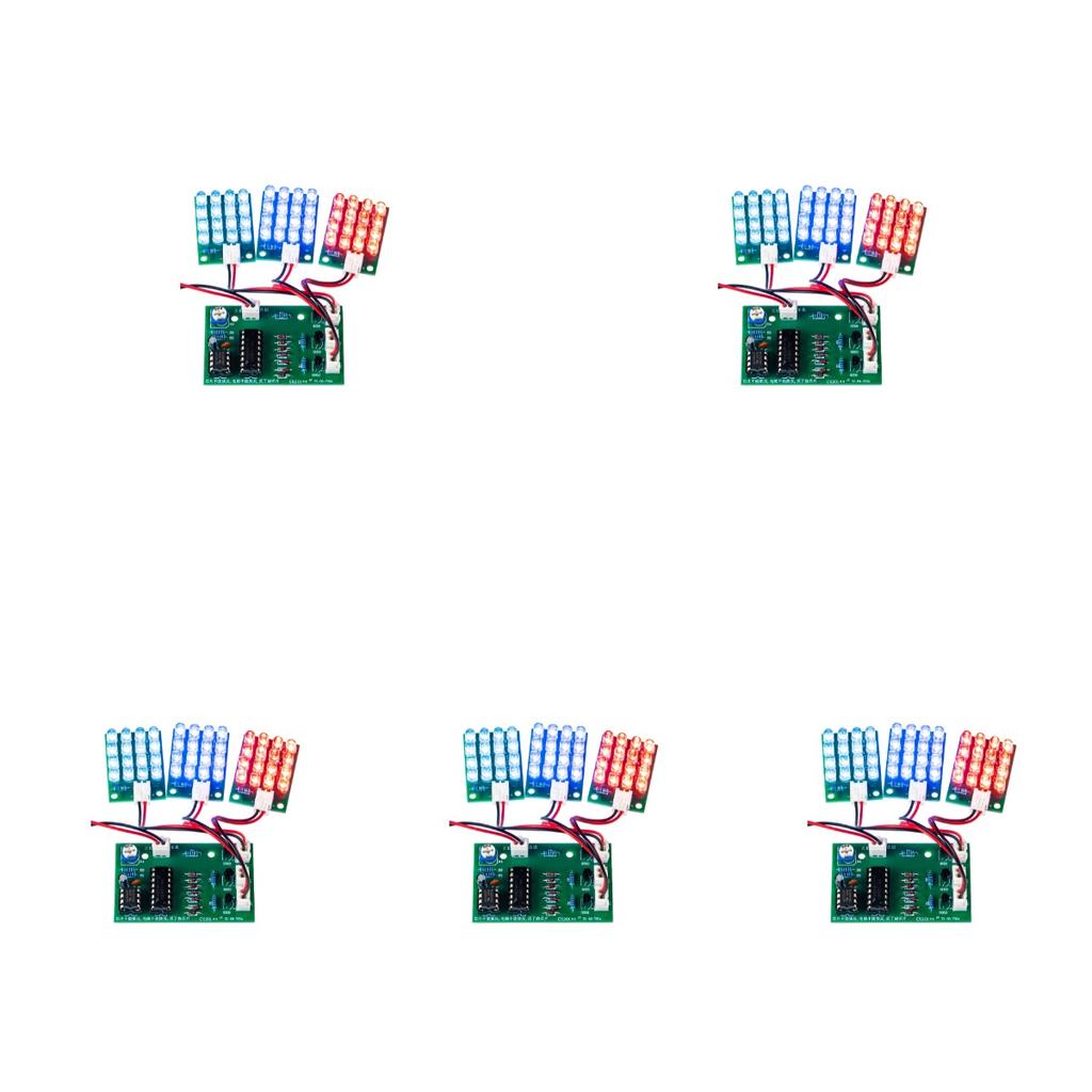 1/2/5 Stück CD4017+NE555 LED-Wasserlicht DIY-Kit Rot Weiß Blau Elektronisches Schweißmodul Lern Ersatzteile TJ-56-715 DC 12V