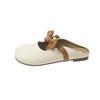 Half slippers female 2025 new spring and summer outer wear fairy style soft flat bottom bag head single shoes French bow sandals