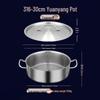 SuLe 30CM 316 Stainless Steel Divided Hotpot