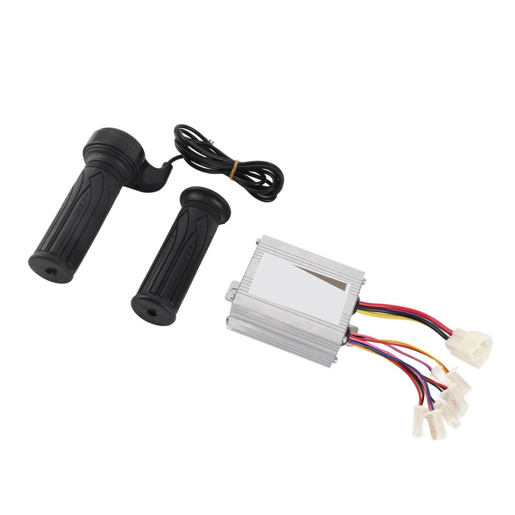 12V 500W Brush Speed Motor Controller with Throttle Grip Undervoltage Protection for Motorcycle Electric Bike Scooter