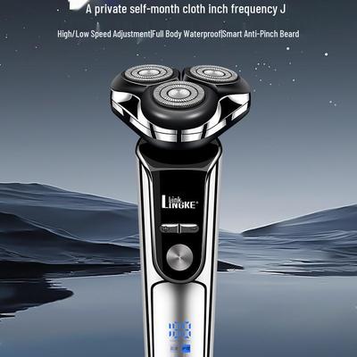 303 Smart Floating Three-Head Electric Shaver with Magnetic Display, USB Charging, Full Body Washable