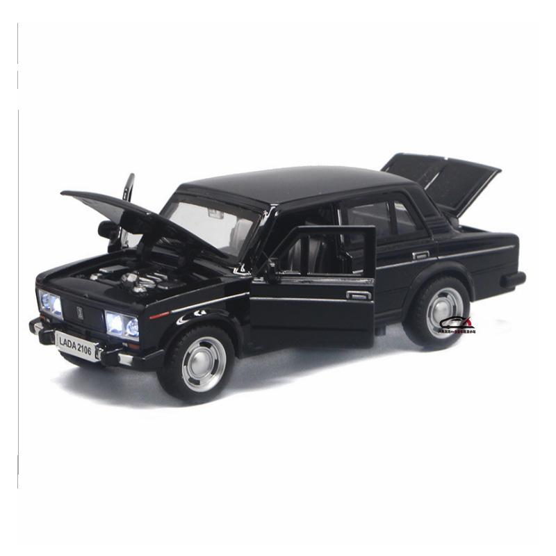 1:32 LADA 2106 Alloy Diecast Model Retro Russian Lada Vehicle Toy Sound & Light Children's Toy Kids Gift Birthday Present Boys