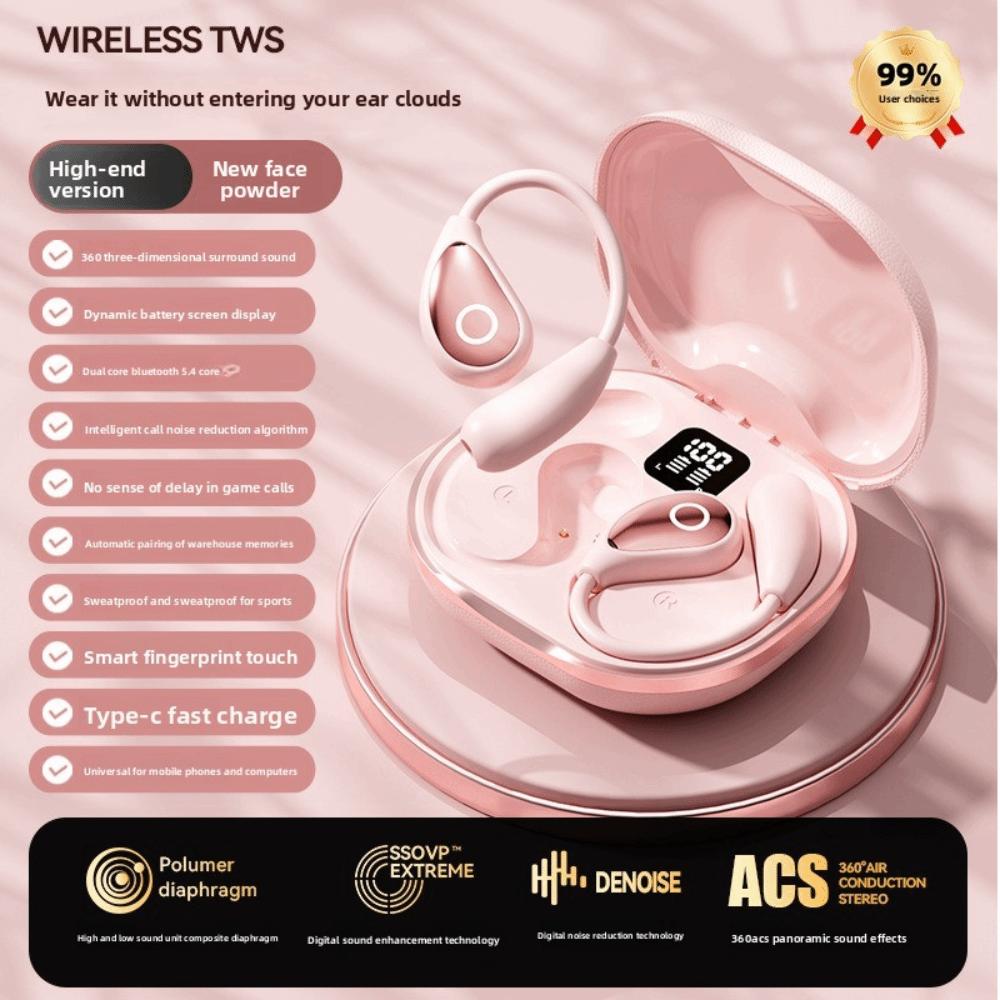 Hanging Ear Type Wireless Bluetooth Earphones Stereo Sports Earphones Game Earbuds  Universal