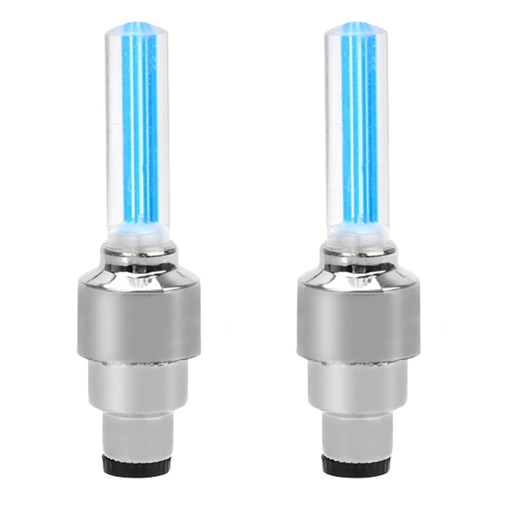 

2 шт. атмосферный приветственный световой ступичный светильник, лампа для автомобильного колеса, мотоцикла, шины, клапан, декоративный колпачок клапана, вспышка, спица, светодиодная неоновая проекция 2PCS Blue