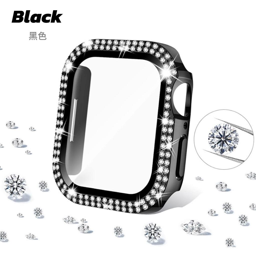 Tempered Glass Screen Protector for Apple Watch Case 45mm/41mm/40mm Series 9/8/7/6/se/5/4 Diamond PC  for iWatch 38mm/42mm/44mm