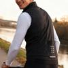 WOSAWE Autumn Winter Men Cycling Vest Windproof Thermal Fleece Reflective Sleeveless Warm Coat Road Bicycle Gilet