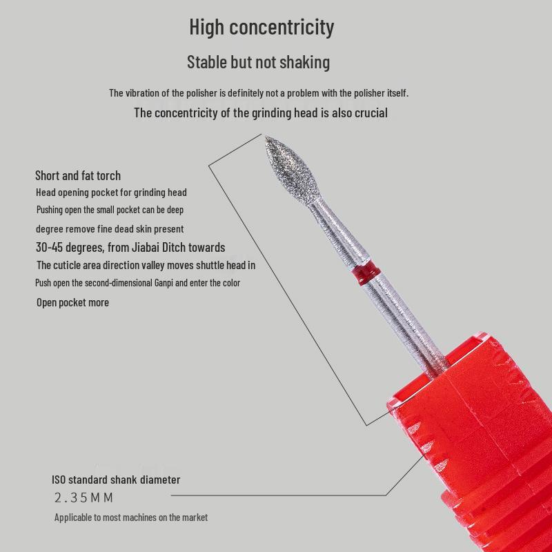 Russian Manicure Cuticle Pusher and Carborundum Grinding Tool for Salons