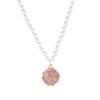 Natural Freshwater Pearl Necklace Women'S High Sense Versatile Temperament Opal Pendant Collarbone Chain