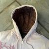Derschutze Men's Trendy Winter 2025 Cherry Blossom Embroidered Hooded Cotton Jacket