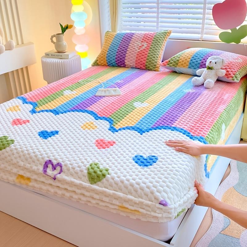 

1 шт. Doudou Бархатный Утолщенный Молочный Бархат Простыня с Резинкой Защитный Чехол, Зимнее Тепло, Мягкое и Удобное Постельное Белье, Подходит для Спальни Гостевой Комнаты Отеля 90*200cm