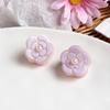 Hair Claw with High-Elastic Spring Camellia Design Hair Clip with Imitation Pearl Decor