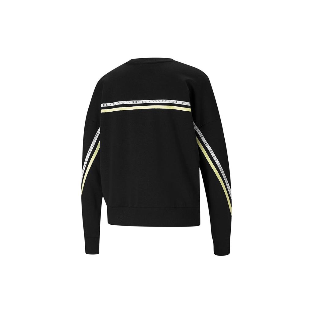 Puma Elevate Knit Sport Crew Neck Sweatshirt Women Tops Black 531078-01