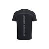Under Armour Letter Logo Print Crew Neck Short Sleeve T-Shirt Men Tops Black 1382799-001