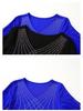 2025 Summer Mesh Diamond Slim Three-Quarter Sleeve Women's Fashion T-Shirt