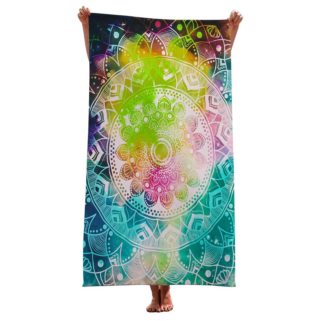 Bohemian Mandala Beach Towel Quick Dry Beach Towels Surf Poncho Microfiber Yoga Bath Towel Summer Swimming Travel Women Gift