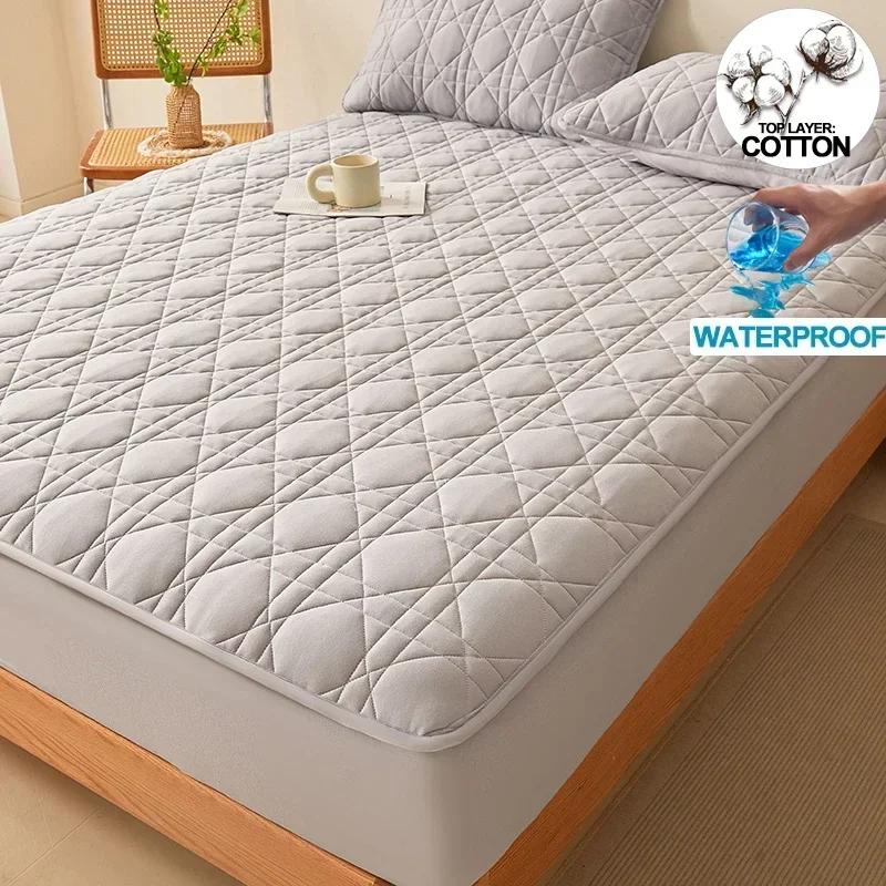 A-Class Cotton Mattress Protector - Waterproof, Antibacterial, Hypoallergenic, Ensure a Healthy and Cozy Sleep Environment