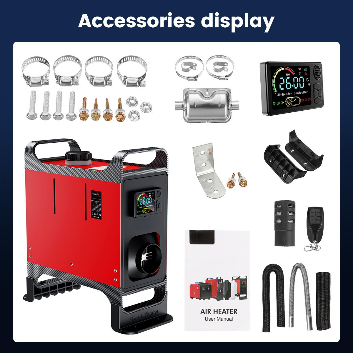 

Все в одном дизельном воздушном автомобильном обогревателе, 5-8 кВт, регулируемый, 12 В, ЖК-дисплей, английский пульт дистанционного управления, встроенный парковочный обогреватель type 2