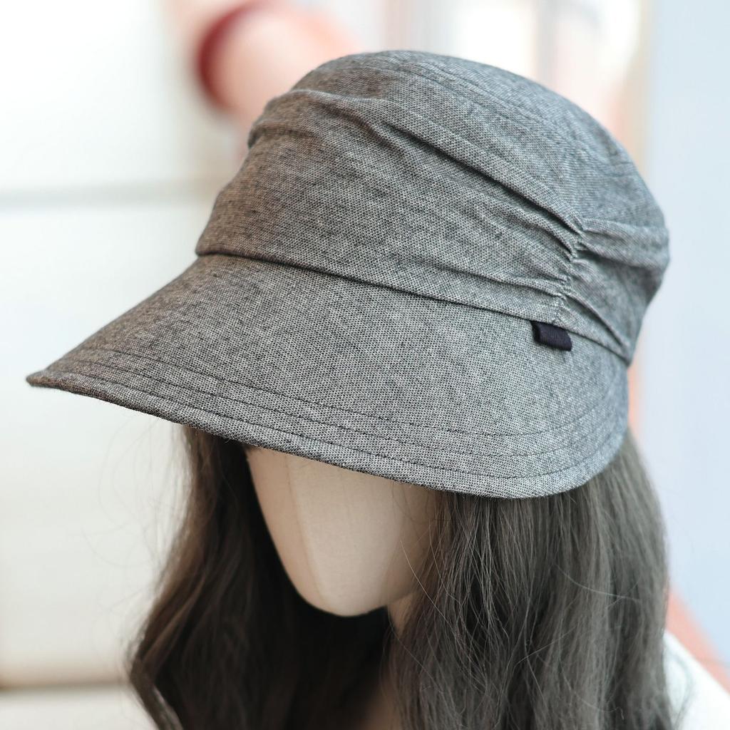 Pleated sense retro duck tongue bucket hat spring and summer casual fashion show face small sunshade travel cloth hat