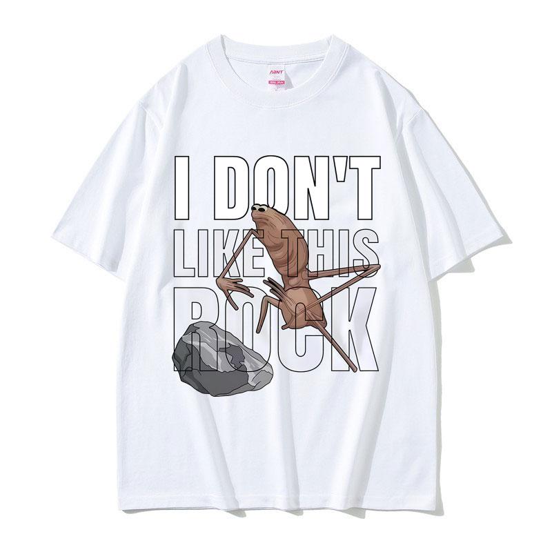 I Dont Like This Rock T Shirt Marcus The Worm Funny Meme Tshirt Men Casual Vintage Cotton Tshirts Oversized Short Sleeve