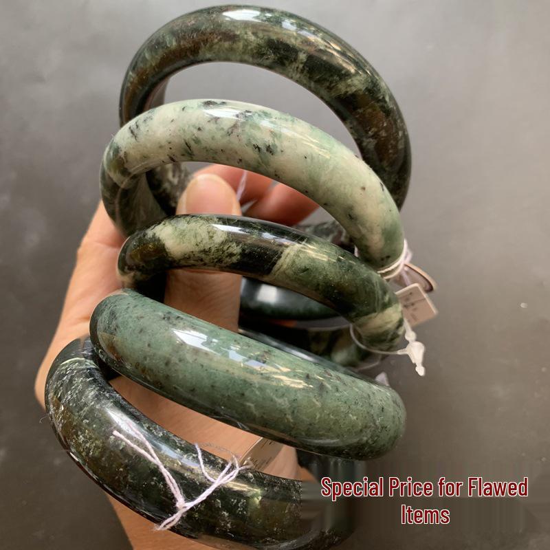 TXY7 Natural Xiuyan Jade Beauty Bracelet with Floating Flowers 62-63