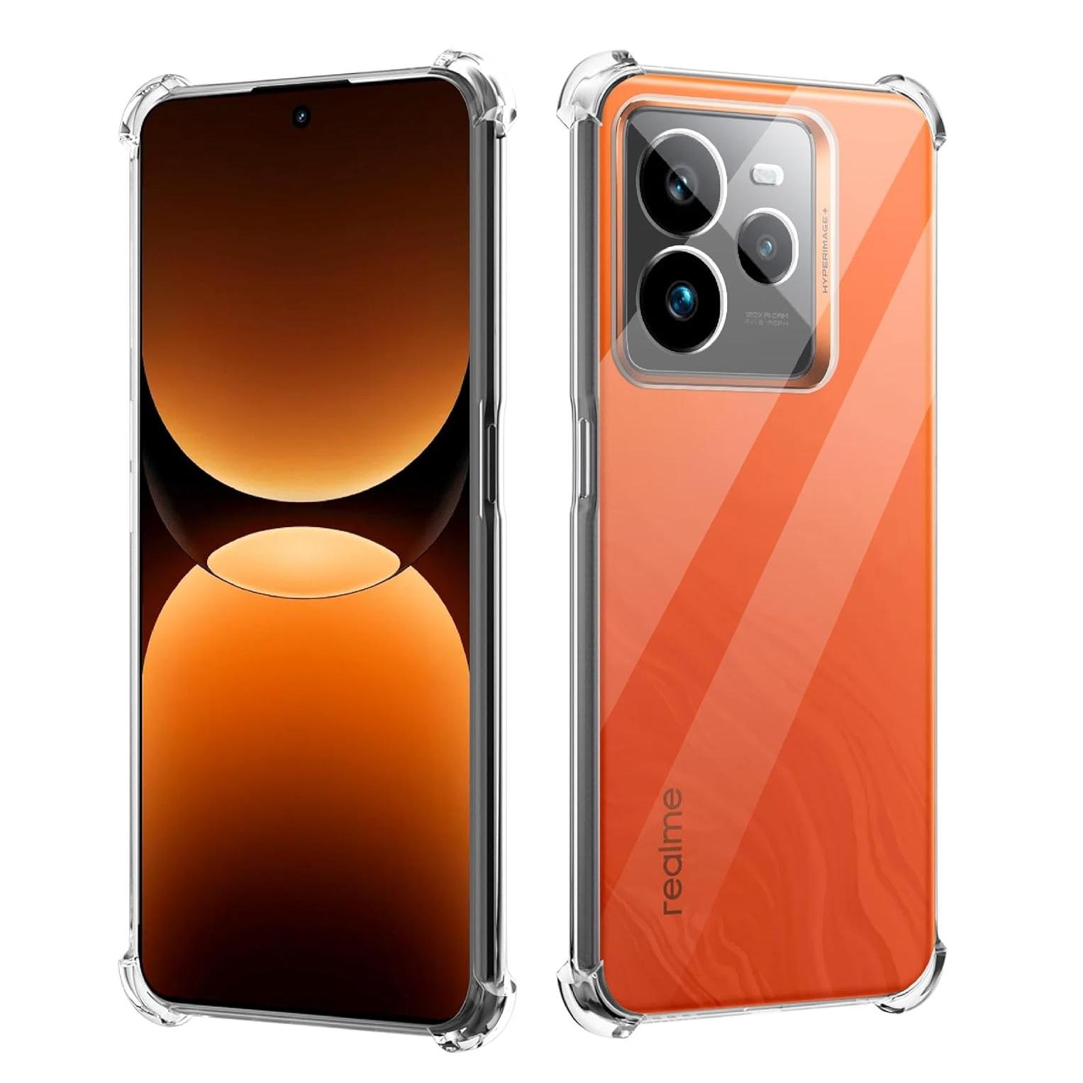 

Противоударный прозрачный ТПУ-чехол с четырьмя углами для Realme GT 7 Pro 5G GT 6 6T Защитная накладка Бампер Coque Fundas Realme GT 6T прозрачный