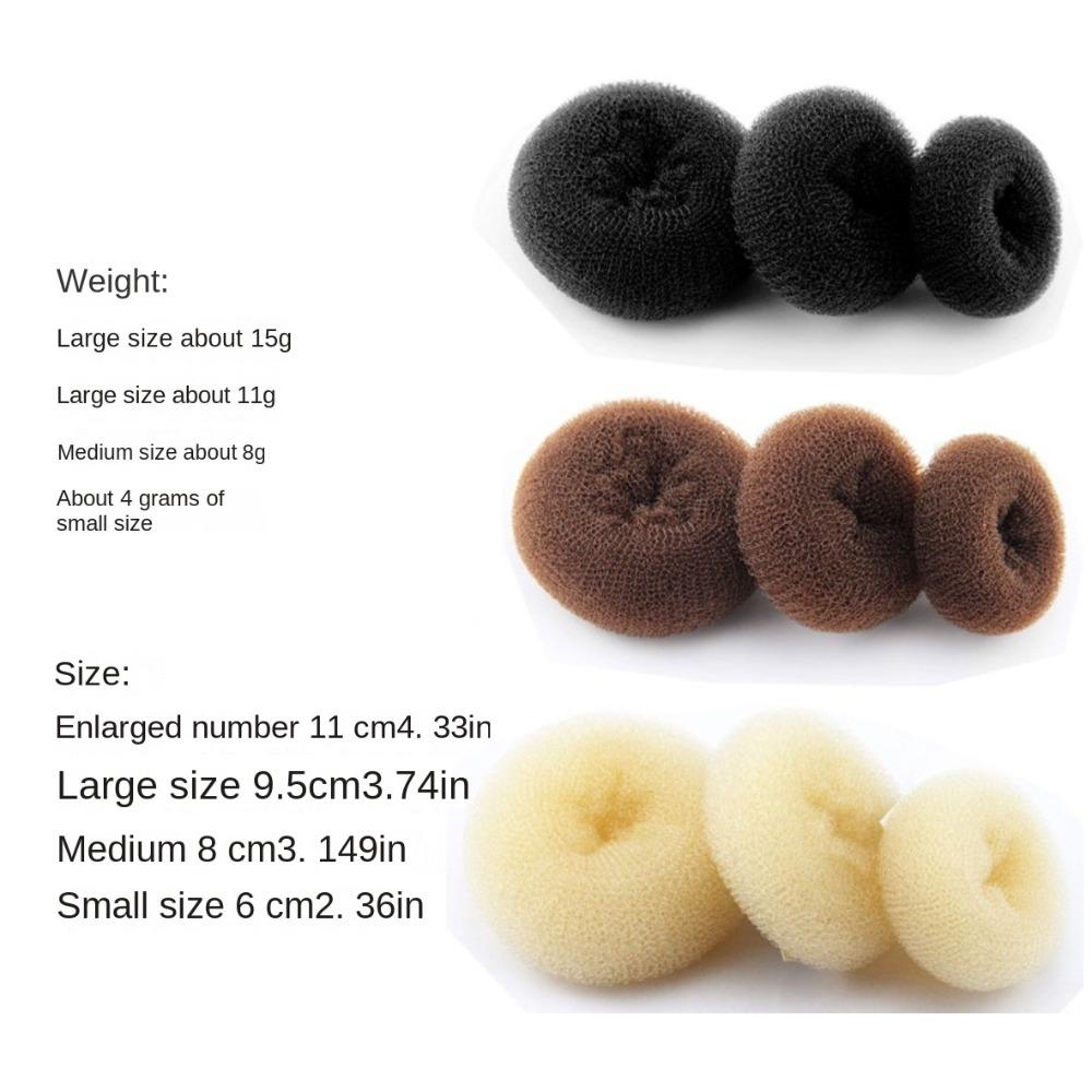 3Colors Coc De Păr Donut Spumă Burete Ușor Inel Mare Accesorii Păr Coc De Păr Fete Femei