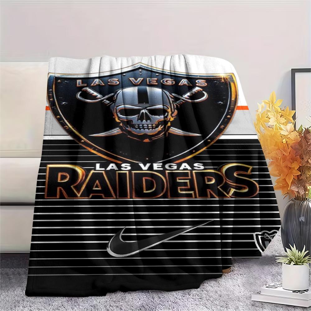 Las Vegas Raiders Print Flannel Blanket, High quality Comfortable for All Seasons, Home Decor, Warmth and Comfort, Perfect for Christmas Gifts
