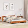 Vidaxl Bed Frame Without Mattress, Waxed Brown, 120X200 Cm, Solid Pine