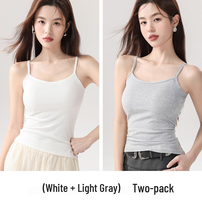 Ärmelloses Baumwoll-Camisole - Schlankmachende Basisschicht für Frühling bis Herbst, Bedeckt die Achselhöhle, Ohne Brustpolster