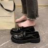 British style small leather shoes for women in the spring and autumn of 2025, new models with skirts, soft soles, students' leisure, and loafers
