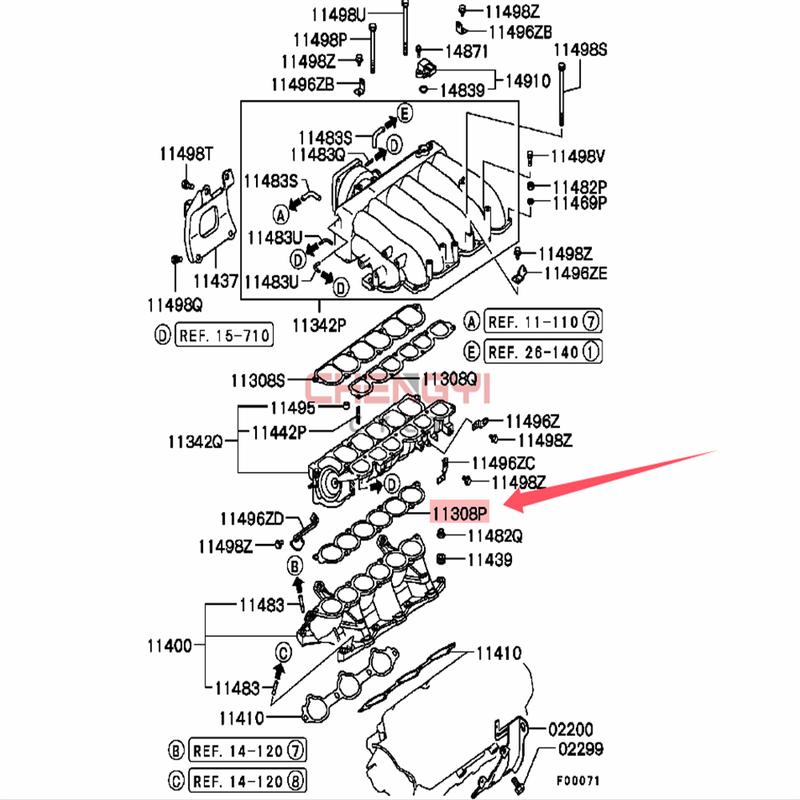 6G75 24V Engine Parts Intake And Exhaust Manifold Gasket For Pajero Montero V67W V77W V87W V97W MR561584