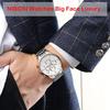 NIBOSI Men's Big Face Chronograph Analog Watch Stainless Steel Casual Date Display