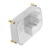 Clear Desktop Storage Box Rectangular Divided Makeup Vanity Storage Bin Office Desktop Organizer