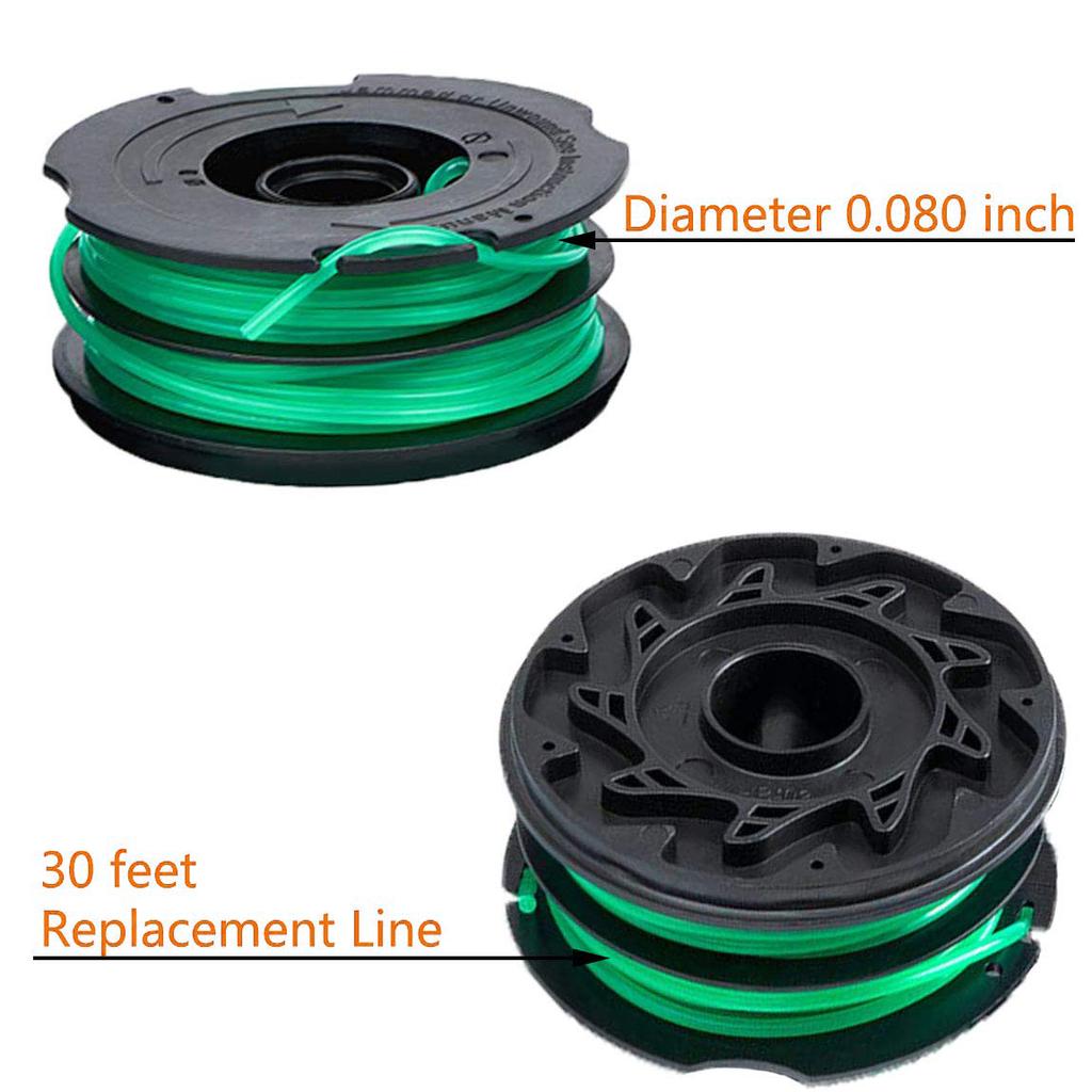 8Pcs Spool for Black & Decker GH1100/GH1000 Type 4/Type 3/Type 2/Type 1 Lawn Mower Part,DF-080-BKP