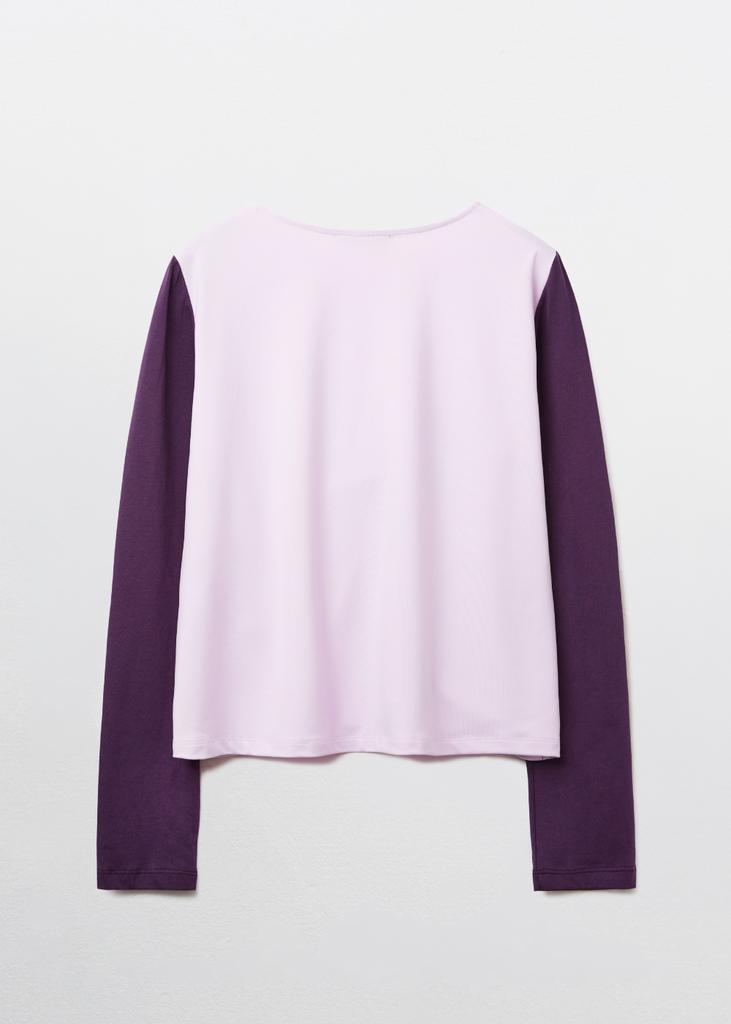 Pibeuseupibeuseu Handwriting Flower Long Sleeve Top / Pink