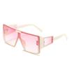 European and American Fashion Large Frame Sunglasses Personalized One-piece Sunglasses Trend Punk Sunglasses