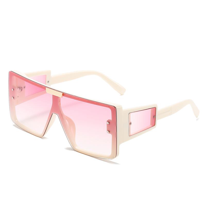 European and American Fashion Large Frame Sunglasses Personalized One-piece Sunglasses Trend Punk Sunglasses