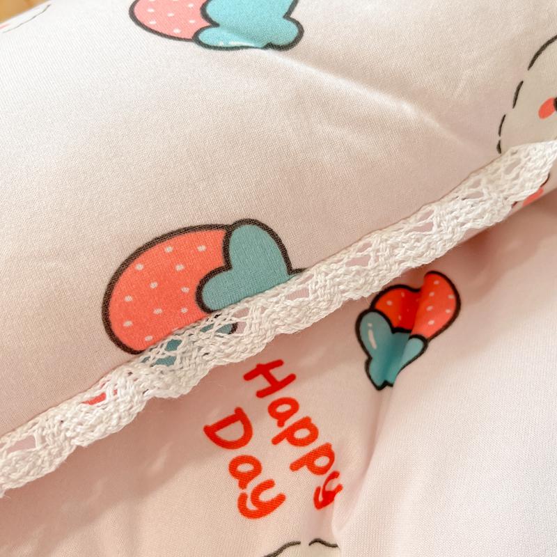 All-Season Cute Cartoon Print Comforter Adults Children Thick Warm Winter Quilts Single Double Size Soy Fiber Soft Quilt for Bed