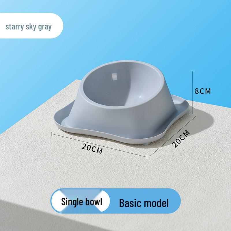 Stainless Steel Anti-Tip Cat & Dog Bowl Set - Large Capacity, Leak-Proof, Double Bowl Design