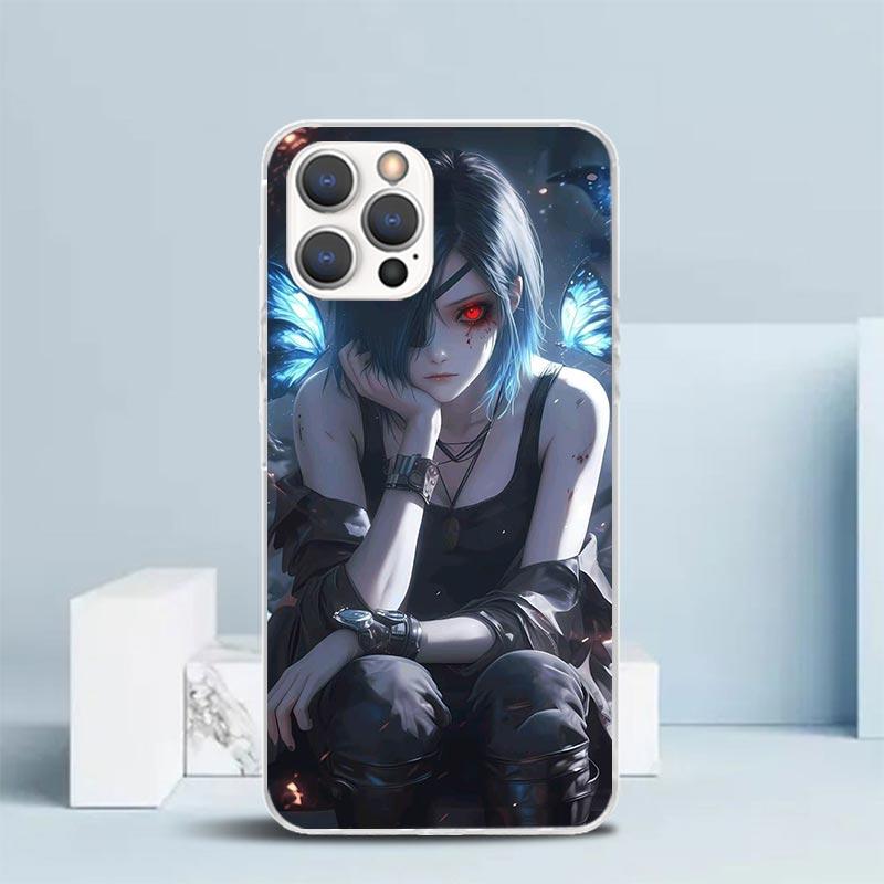 G-Ghoul Tokyo Touka Kirishima Soft Cover for iPhone 16 17 Air 15 14 Pro Max 16E Phone Case 13 Mini 12 11 7 SE 8 Print Pattern Fi
