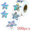50-500Pcs Holographic Golden Star Stickers For Kids Reward Foil Star Stickers Labels For Wall Crafts Classroom Supplies 1Inch