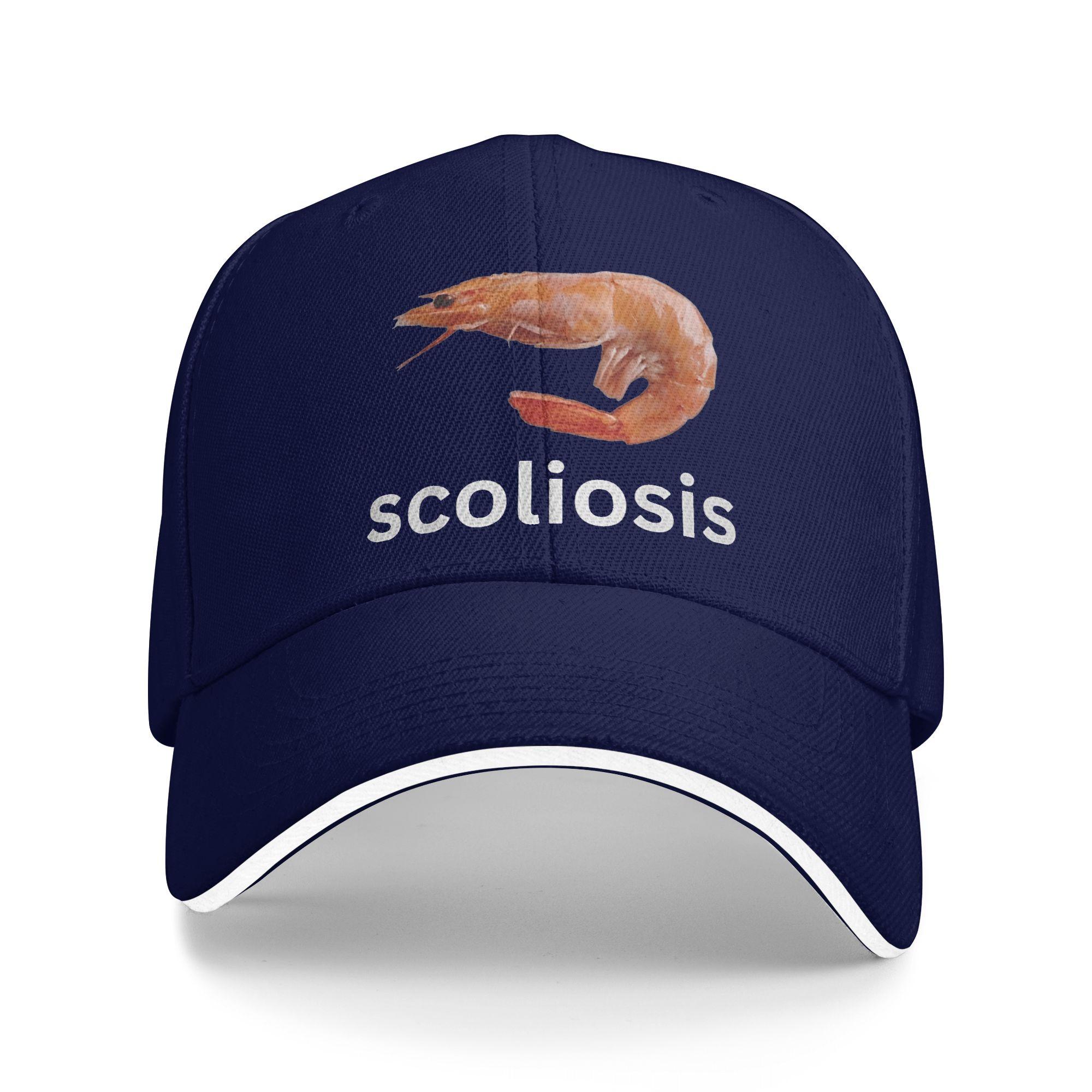 

Scoliosis Funny Shrimp Meme Baseball Cap Hunting Camping High Quality Hip Hop Hats Couple Women Fashion Design Snapback Cap One Size
