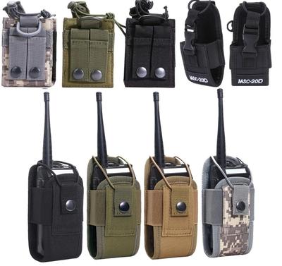 20D Walkie Talkie Bag Case Holder for Kenwood BaoFeng UV-5R  BF-888S 1000D Tactical Molle Radio Walkie Talkie Pouch Waist Bag