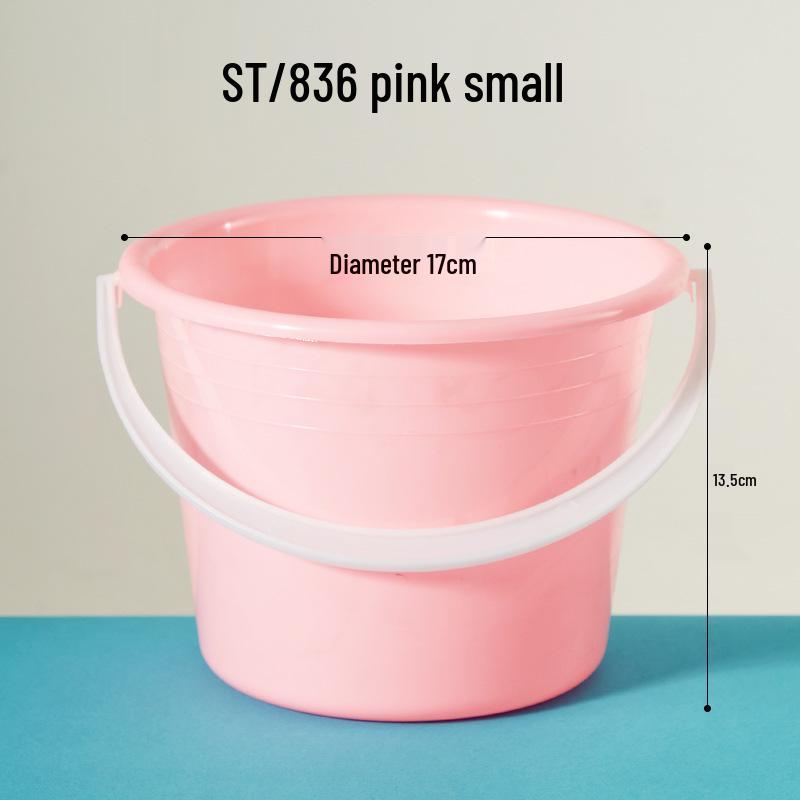Lidless Small Colored Plastic Bucket for Art, Beach, Fishing, and Storage