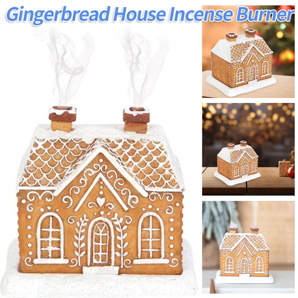 

Пряничный домик ручной работы курильница из смолы поделки рождественская хижина курильница для благовоний дом курильница для благовоний украшение для дома