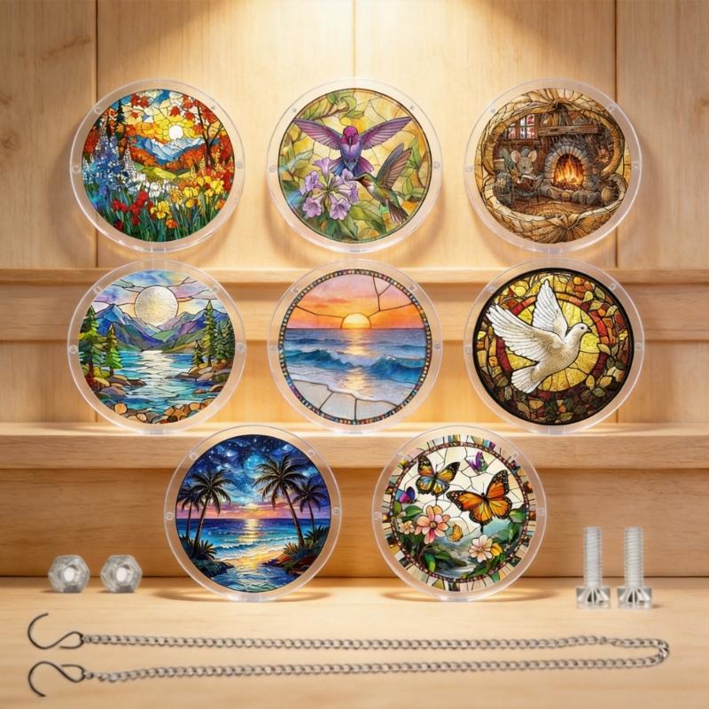 Verriegelbare Acryl-Puzzles Sonnenfänger Bunte Hängende Lichtfänger Ornamente Für Heimfensterdekoration