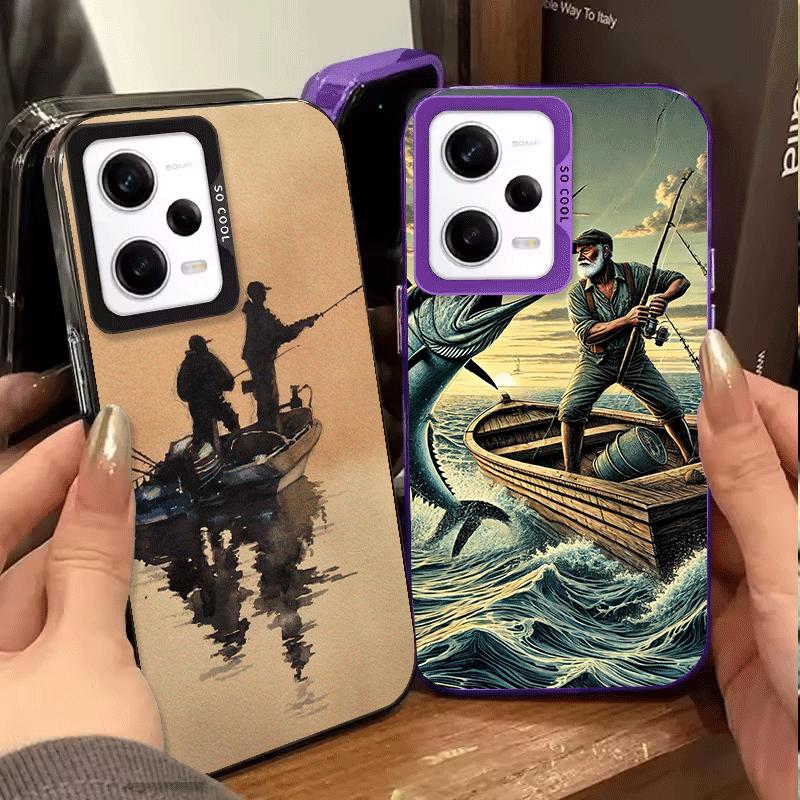 Hunting Fishing Man Soft Phone Case for Xiaomi Redmi Note 13 14 15 Pro Plus 12S 12 11S 11 11T 10S 10 Shockproof Cover Back Shell