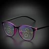 New Retro Blue Light Blocking Progressive Multifocal Large Frame Reading Glasses for Women