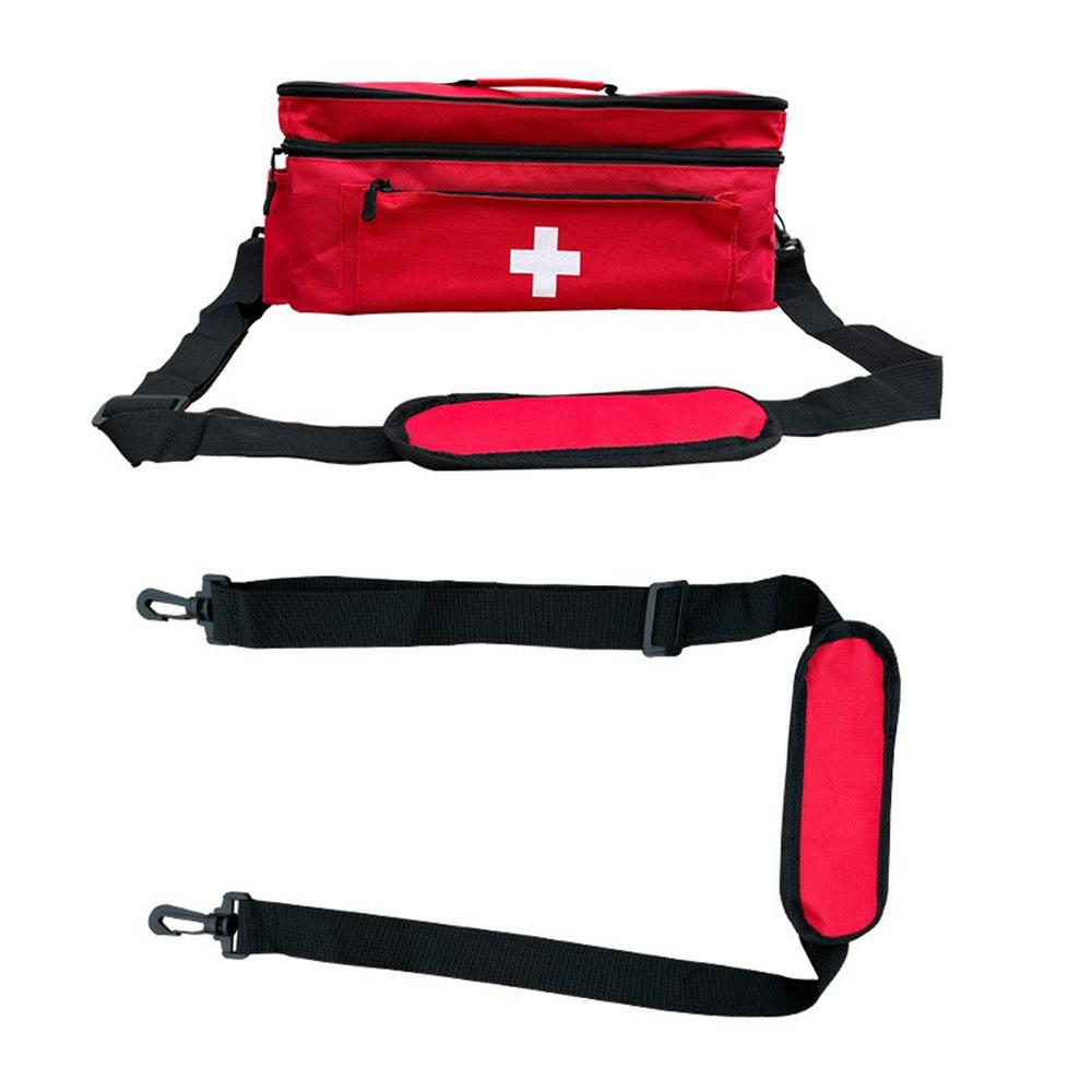 Portable Medication Organizer with Shoulder Strap First Aid Kit Pill Bottle Storage Bag for Home Travel